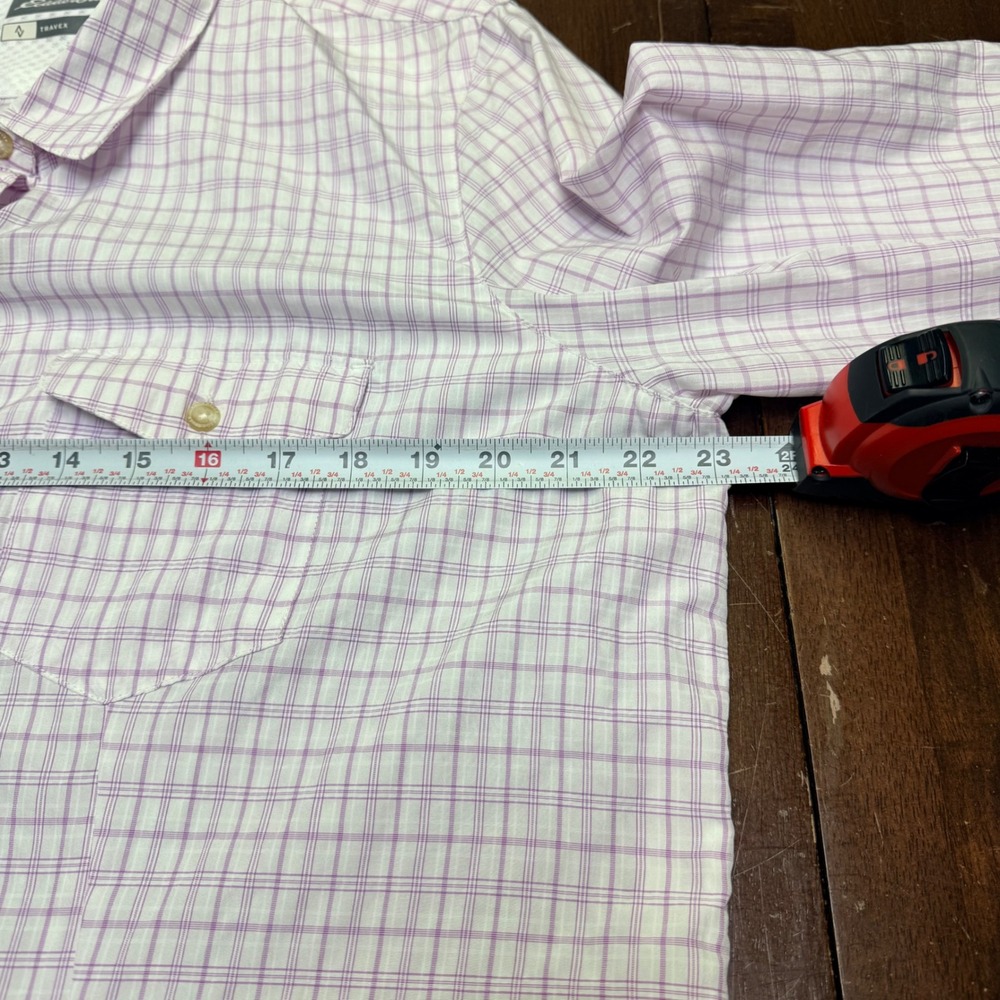 Eddie Bauer Travex‎ Shirt Womens XL Purple Plaid Long Sleeve Button Up Hiking - Picture 4 of 8